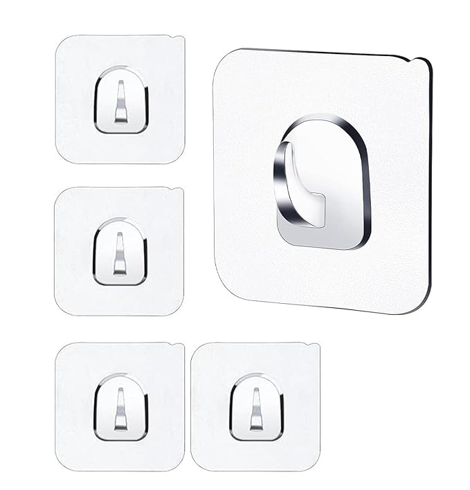 DALUCI Stainless Steel Adhesive Screw Hooks