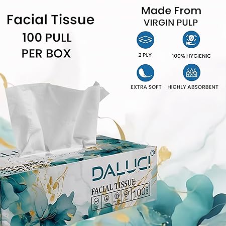 DALUCI 2 Ply Facial Tissue Box Car Tissue