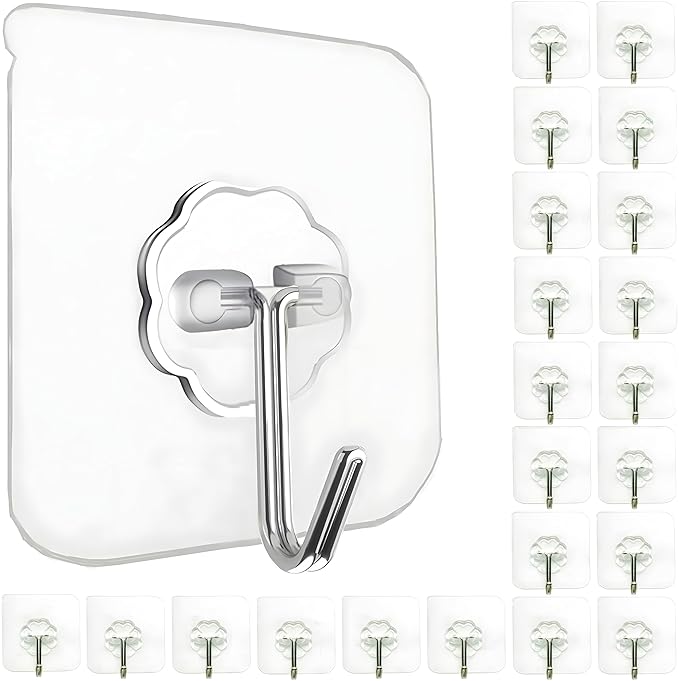 DALUCI Stainless Steel Adhesive Screw Hooks