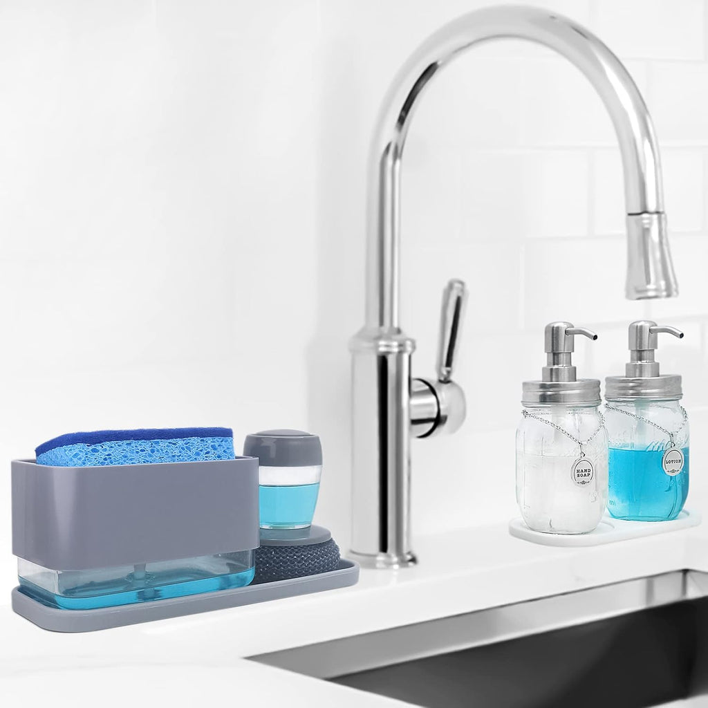 Dish Soap Dispenser with Sponge Holder