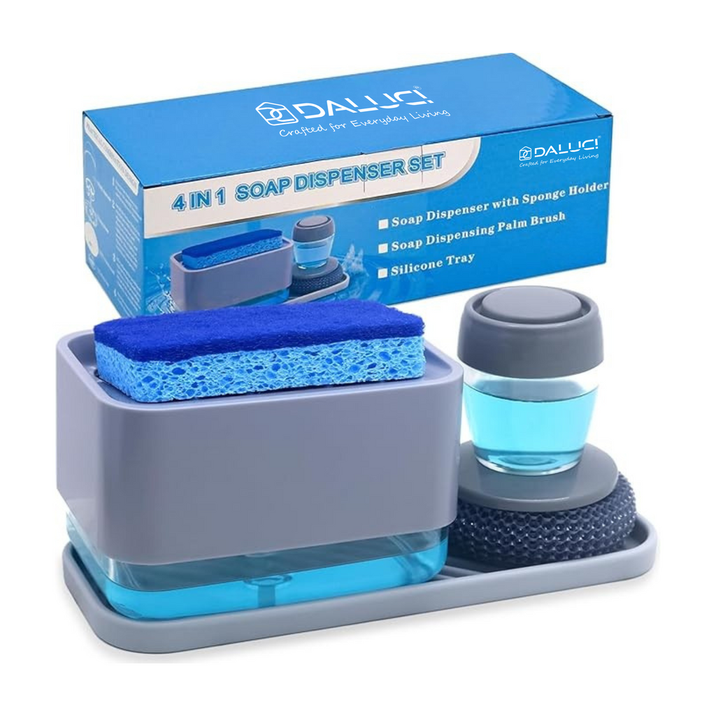 Dish Soap Dispenser with Sponge Holder
